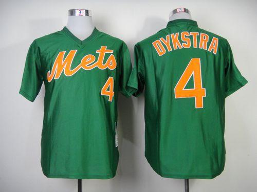 Custom Fan-Made Lenny Dykstra New York Mets #4 Green 1985 Throwback Baseball Jersey