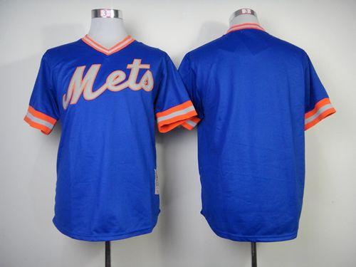 Custom Fan-Made Blue Throwback New York Mets Baseball Jersey New York Mets Blue Throwback Baseball Jersey