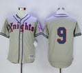 Custom Fan-Made York Knights Natural Roy Hobbs Movie Style #9 Grey Baseball Jersey