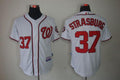 Custom Fan-Made Stephen Strasburg Washington Nationals #37 White Baseball Jersey
