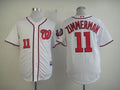 Custom Fan-Made Zimmerman Ryan Washington Nationals #11 White Baseball Jersey