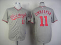 Custom Fan-Made Zimmerman Ryan Washington Nationals #11 Grey Baseball Jersey