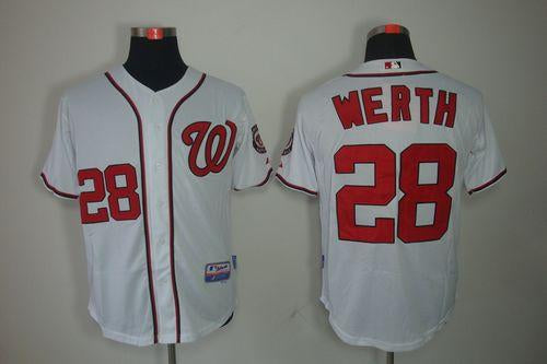 Custom Fan-Made Jayson Werth Washington Nationals #28 White Baseball Jersey
