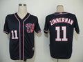 Custom Fan-Made Ryan Zimmerman Washington Nationals #11 Blue Baseball Jersey