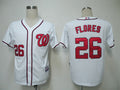 Custom Fan-Made Jesus Flores Washington Nationals #26 White Baseball Jersey