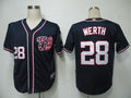 Custom Fan-Made Jayson Werth Washington Nationals #28 Blue Baseball Jersey