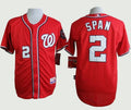 Custom Fan-Made Denard Span Washington Nationals #2 Red Baseball Jersey