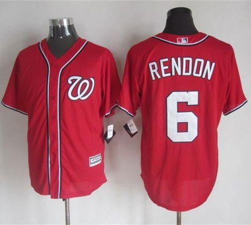 Custom Fan-Made Anthony Rendon Washington Nationals #6 Red Baseball Jersey