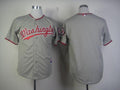 Custom Fan-Made Grey Washington Nationals Baseball Jersey Washington Nationals Grey Baseball Jersey