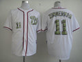 Custom Fan-Made Ryan Zimmerman Washington Nationals #11 White USMC Baseball Jersey