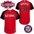 Custom Fan-Made Max Scherzer Washington Nationals #31 Red 2015 All-Star Edition Baseball Jersey