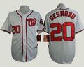 Custom Fan-Made Ian Desmond Washington Nationals #20 White Baseball Jersey