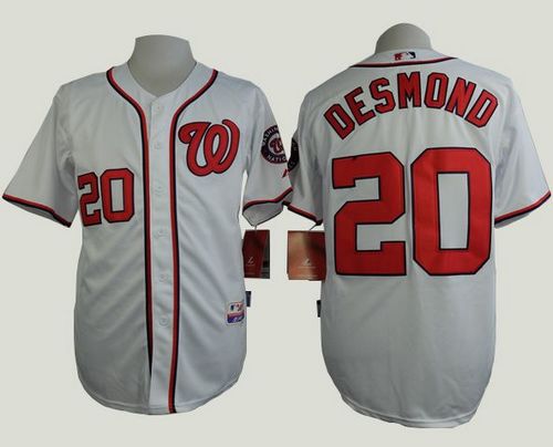 Custom Fan-Made Ian Desmond Washington Nationals #20 White Baseball Jersey