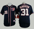 Custom Fan-Made Max Scherzer Washington Nationals #31 Blue Baseball Jersey