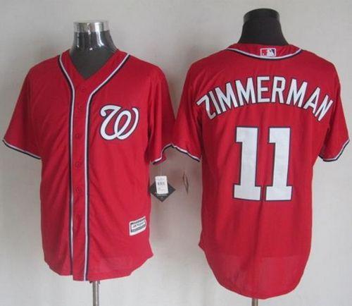Custom Fan-Made Ryan Zimmerman Washington Nationals #11 Red Baseball Jersey