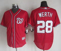 Custom Fan-Made Jayson Werth Washington Nationals #28 Red Baseball Jersey
