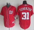 Custom Fan-Made Max Scherzer Washington Nationals #31 Red Baseball Jersey