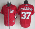 Custom Fan-Made Stephen Strasburg Washington Nationals #37 Red Baseball Jersey
