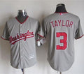 Custom Fan-Made Michael Taylor Washington Nationals #3 Grey Baseball Jersey