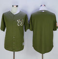 Custom Fan-Made Camo Green Washington Nationals Baseball Jersey Washington Nationals Green Baseball Jersey