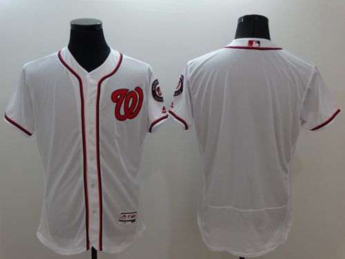 Custom Fan-Made White Washington Nationals Baseball Jersey Washington Nationals White Baseball Jersey