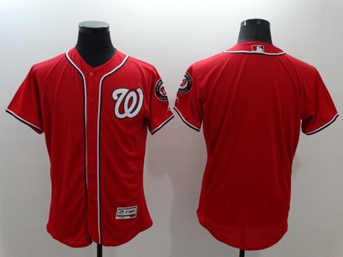 Custom Fan-Made Red Washington Nationals Baseball Jersey Washington Nationals Red Baseball Jersey