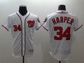 Custom Fan-Made Bryce Harper Washington Nationals #34 White Baseball Jersey