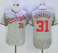Custom Fan-Made Max Scherzer Washington Nationals #31 Grey Baseball Jersey