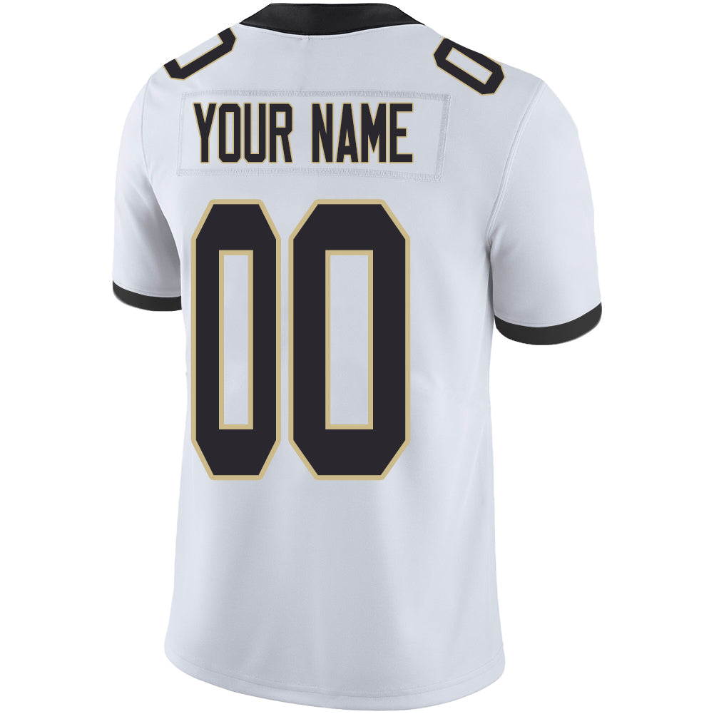 Custom white football jersey back view | GameDay Jerseys