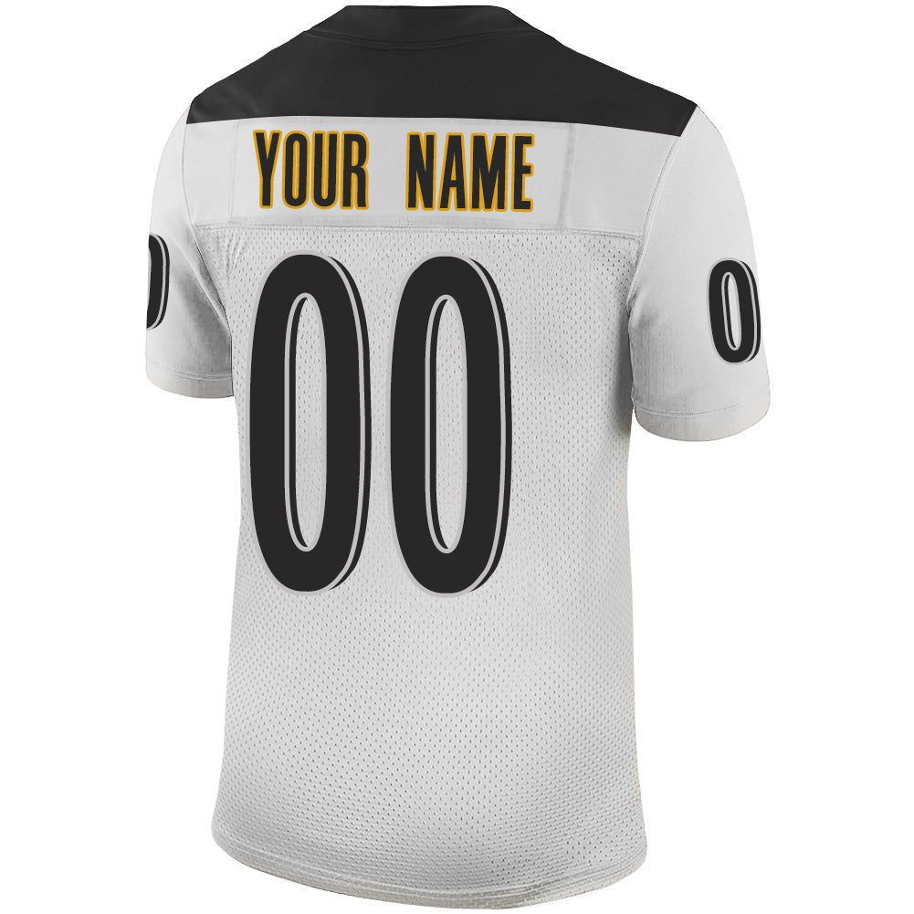 Custom white football jersey back view | GameDay Jerseys