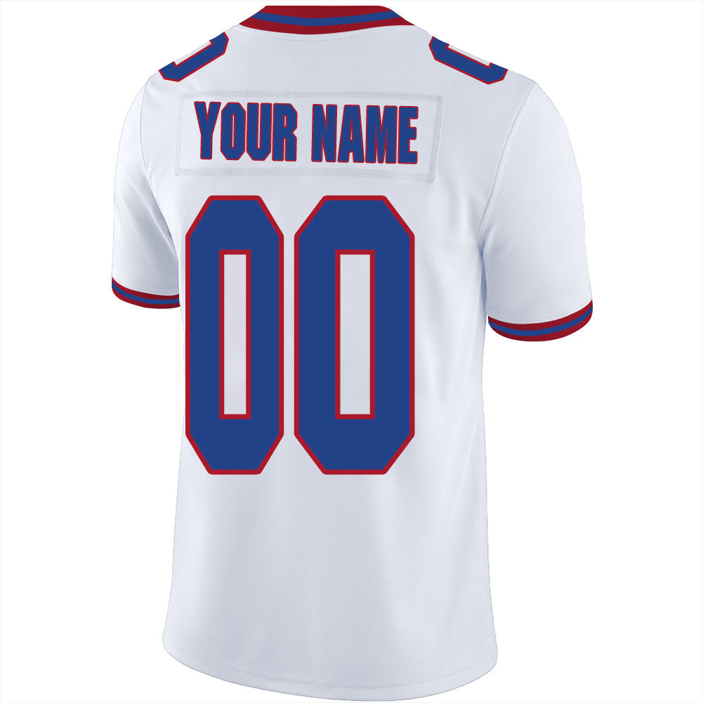 Custom white football jersey back view | GameDay Jerseys