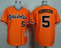 Custom Fan-Made Brooks Robinson Baltimore Orioles #5 Orange 1975 Throwback Baseball Jersey