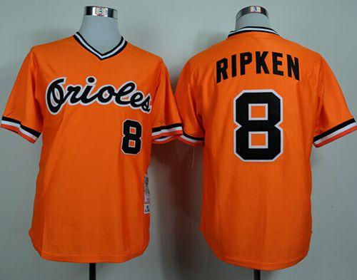 Custom Fan-Made Cal Ripken Baltimore Orioles #8 Orange 1982 Throwback Baseball Jersey