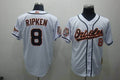 Custom Fan-Made Cal Ripken Baltimore Orioles #8 White Throwback Baseball Jersey
