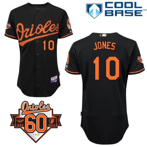 Custom Fan-Made Adam Jones Baltimore Orioles #10 Black 1954 Baseball Jersey