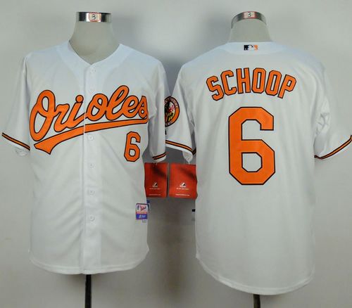 Custom Fan-Made Jonathan Schoop Baltimore Orioles #6 White Baseball Jersey