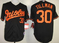 Custom Fan-Made Chris Tillman Baltimore Orioles #30 Black 1954 Baseball Jersey