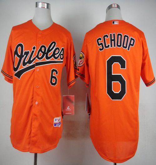 Custom Fan-Made Jonathan Schoop Baltimore Orioles #6 Orange Baseball Jersey