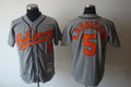 Custom Fan-Made Brooks Robinson Baltimore Orioles #5 Grey Throwback Baseball Jersey