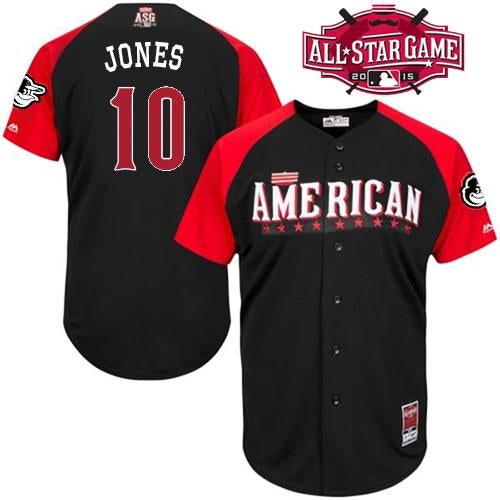 Custom Fan-Made Adam Jones Baltimore Orioles #10 Black 2015 All-Star Edition Baseball Jersey
