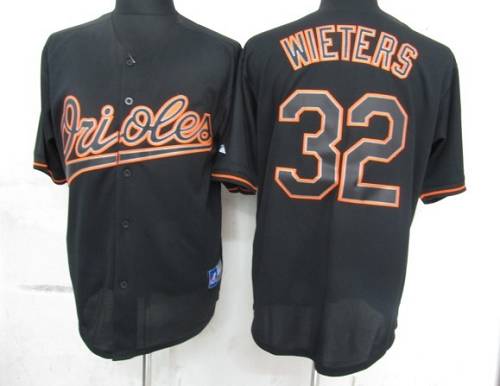 Custom Fan-Made Matt Wieters Baltimore Orioles #32 Black Baseball Jersey