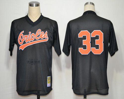 Custom Fan-Made Eddie Murray Baltimore Orioles #33 Black Throwback Baseball Jersey