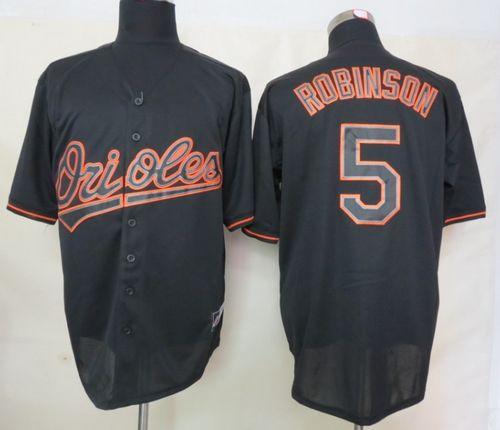 Custom Fan-Made Brooks Robinson Baltimore Orioles #5 Black Baseball Jersey