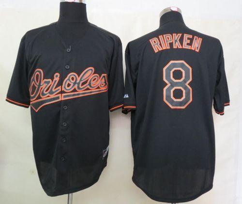 Custom Fan-Made Cal Ripken Baltimore Orioles #8 Black Baseball Jersey