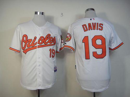 Custom Fan-Made Chris Davis Baltimore Orioles #19 White Baseball Jersey