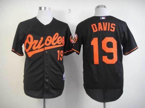 Custom Fan-Made Chris Davis Baltimore Orioles #19 Black Baseball Jersey