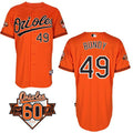 Custom Fan-Made Dylan Bundy Baltimore Orioles #49 Orange 1954 Baseball Jersey