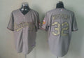 Custom Fan-Made Matt Wieters Baltimore Orioles #32 Grey USMC Baseball Jersey