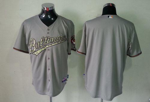 Custom Fan-Made Grey Baltimore Orioles Baseball Jersey Baltimore Orioles Grey USMC Baseball Jersey