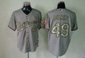 Custom Fan-Made Dylan Bundy Baltimore Orioles #49 Grey USMC Baseball Jersey